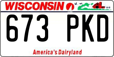 WI license plate 673PKD