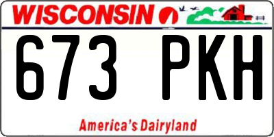 WI license plate 673PKH