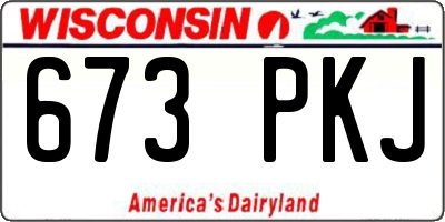 WI license plate 673PKJ