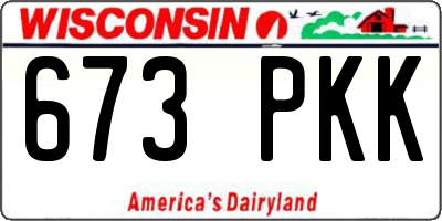WI license plate 673PKK