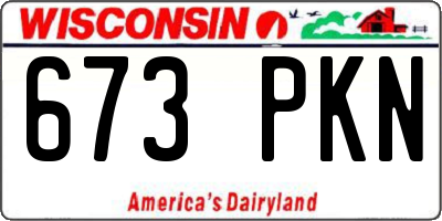WI license plate 673PKN