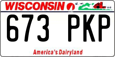 WI license plate 673PKP
