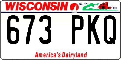 WI license plate 673PKQ