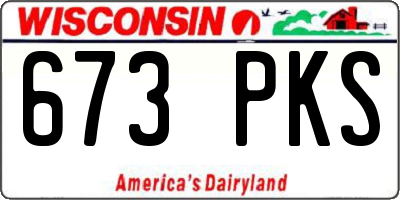 WI license plate 673PKS