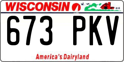 WI license plate 673PKV