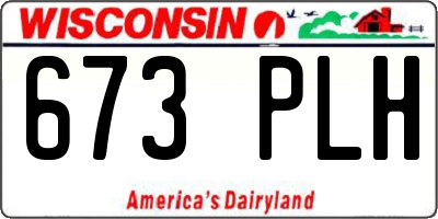 WI license plate 673PLH