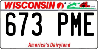 WI license plate 673PME
