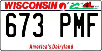 WI license plate 673PMF