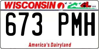 WI license plate 673PMH
