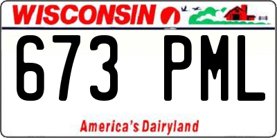 WI license plate 673PML