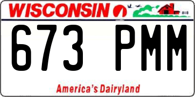 WI license plate 673PMM