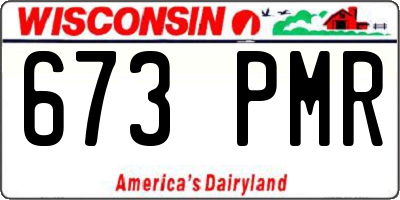 WI license plate 673PMR