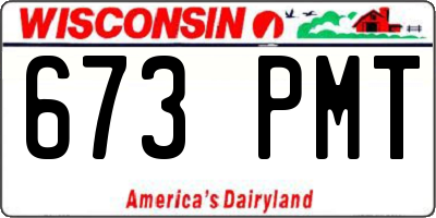 WI license plate 673PMT
