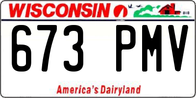 WI license plate 673PMV