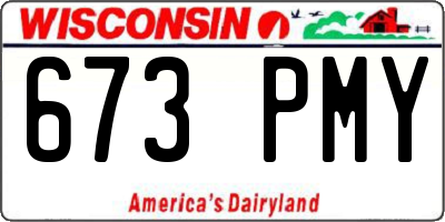 WI license plate 673PMY
