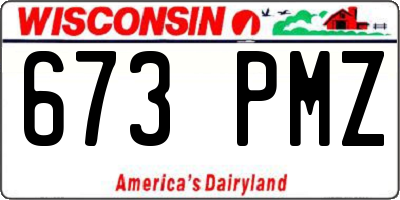 WI license plate 673PMZ