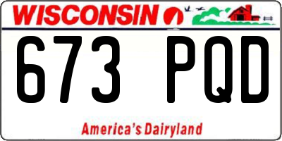 WI license plate 673PQD