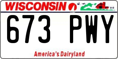 WI license plate 673PWY