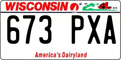 WI license plate 673PXA