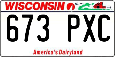 WI license plate 673PXC