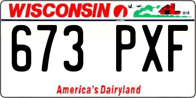 WI license plate 673PXF