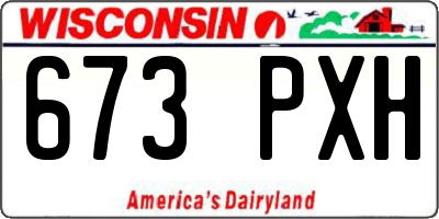 WI license plate 673PXH