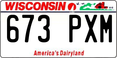 WI license plate 673PXM