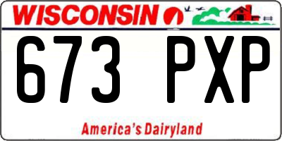 WI license plate 673PXP