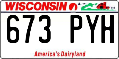 WI license plate 673PYH