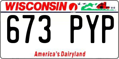 WI license plate 673PYP