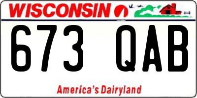 WI license plate 673QAB