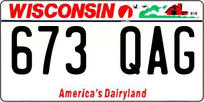 WI license plate 673QAG