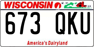 WI license plate 673QKU