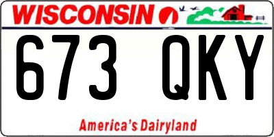 WI license plate 673QKY