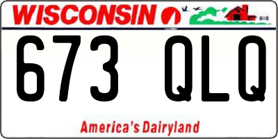 WI license plate 673QLQ