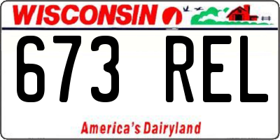WI license plate 673REL