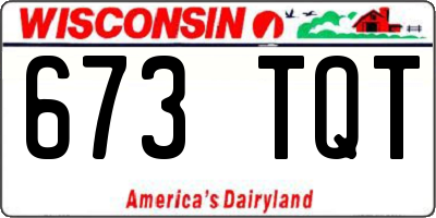 WI license plate 673TQT