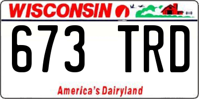 WI license plate 673TRD