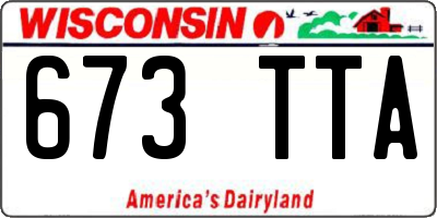 WI license plate 673TTA