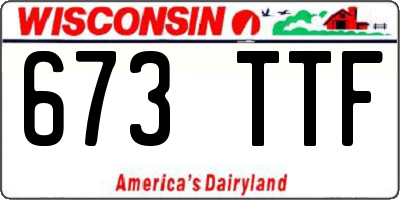 WI license plate 673TTF