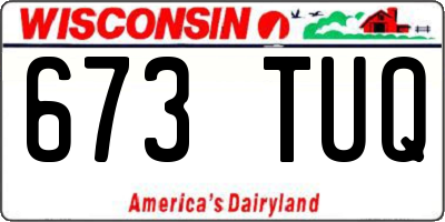 WI license plate 673TUQ