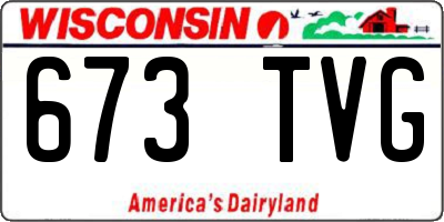 WI license plate 673TVG
