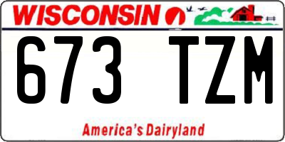 WI license plate 673TZM