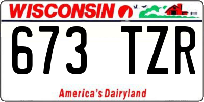WI license plate 673TZR