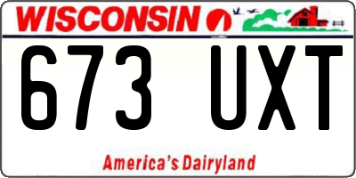 WI license plate 673UXT
