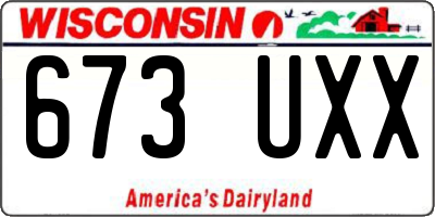WI license plate 673UXX