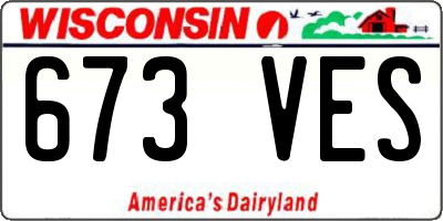 WI license plate 673VES