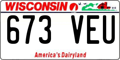 WI license plate 673VEU