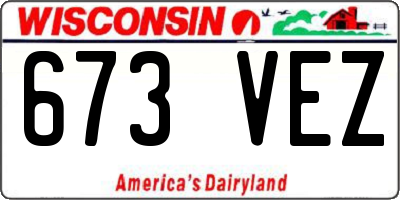 WI license plate 673VEZ