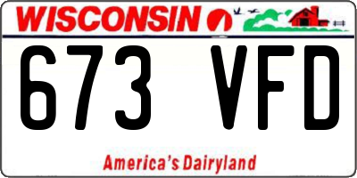 WI license plate 673VFD